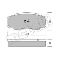 Metelli BremsbeläGe Hinten FüR Fiat Ducato Pritsche/Fahrgestell CitroëN Jumper