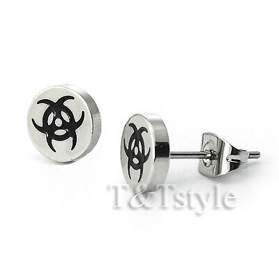 UNIQUE T&T Stainless Steel Stud Earrings NEW - Picture 1 of 1