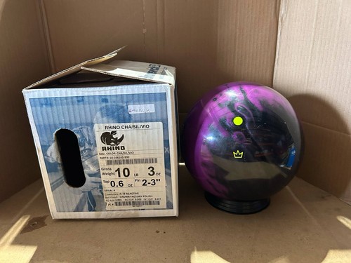 NEU 10LB Brunswick Rhino anthrazit/silber/violett Bowling Ball 1168 - Bild 2 von 3
