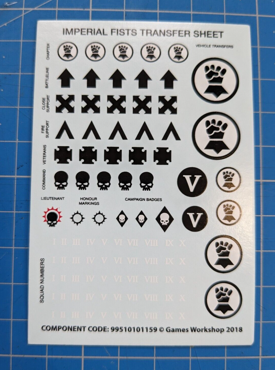 Warhammer 40k Transfer Decals Warhammer Decals Warhammer 40k Space ...