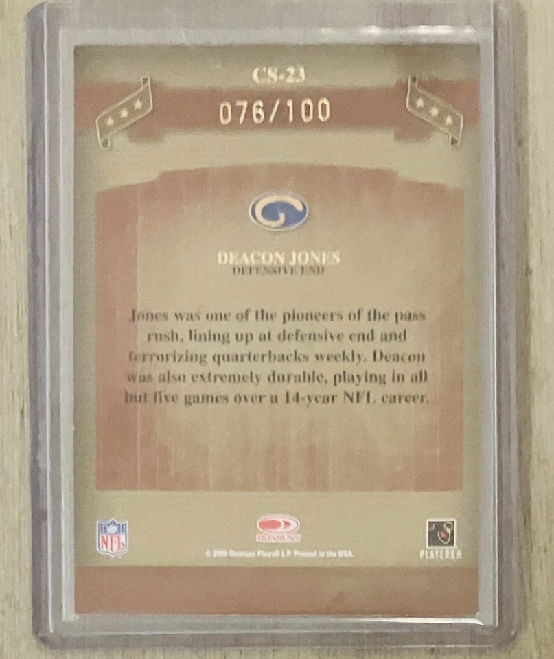 Deacon Jones 2006 Donruss Classics Singles #/100 - Image 2 of 2