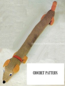 free knitting pattern for dog draught excluder