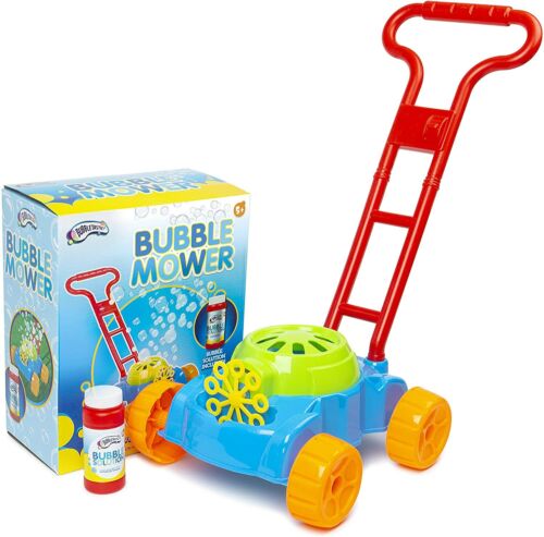 Bubble Blowing Lawn Mower Toy Grass Cutter Machine Outdoor Garden Play 0431