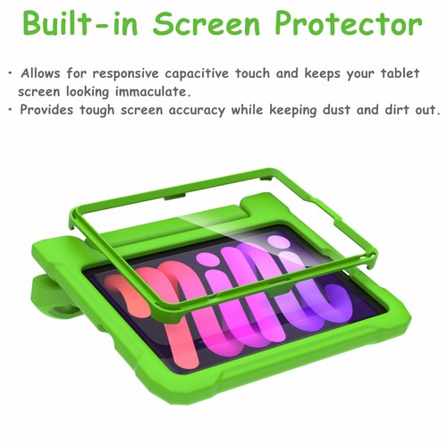 iPad Mini 7th&6th Gen 8.3" 2024/2021 Case for Kids, Built-in Screen Protector - Picture 19 of 51