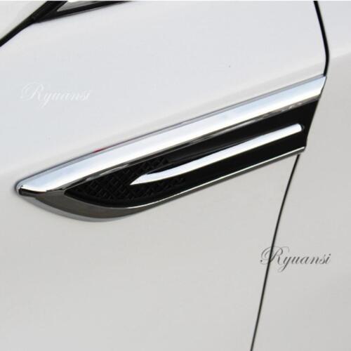 2Pcs Universal Black Car Exterior Side Fender Intake Vent Air Wing Cover Trim - Bild 4 von 10