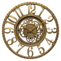 Infinity Instruments Gear Open Dial Resin Clock Gold Infinity Instruments Gear Open Dial Resin Clock Gold