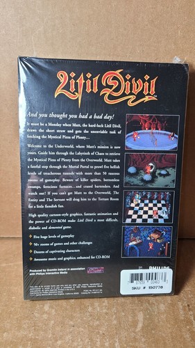 Vtg 1994 Litil Divil Philips PC CD Rom Brand New Factory Sealed - Picture 6 of 6