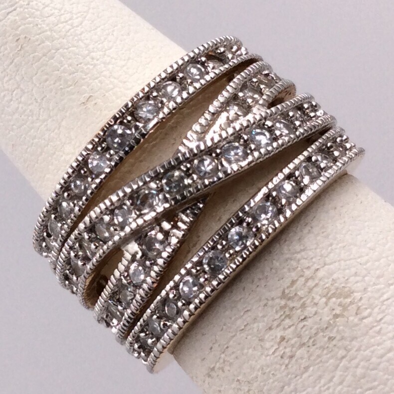 クリーブランド SEC サイン 4枚セット Burke 4 Carat Round Cubic Zirconia Pave Set Cathedral Split