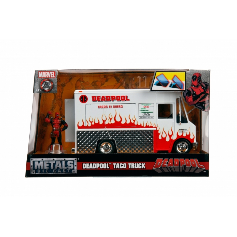 Jada Ja99730 1 24 Taco Truck and Deadpool Figure Multi Multicolor
