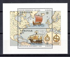 Columbus , MiNr.: Block 5, unmounted mint / never hinged, 1992, F&ouml;reyar