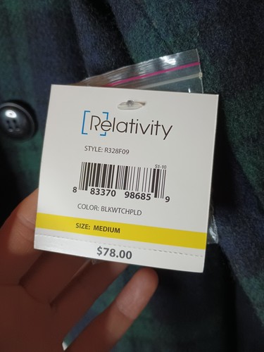 Relativity Women's Plaid Jacket Size Medium - Picture 3 of 5