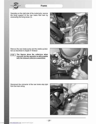 MV Agusta Service Chassis Manual 2008 F4 BRUTALE 750 ORO & F4 BRUTALE 750 S - Picture 9 of 12