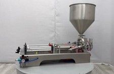 Two Nozzles Liquid Paste Fill Machine Piston Filler Bottle Pack Seal 500ml 110V