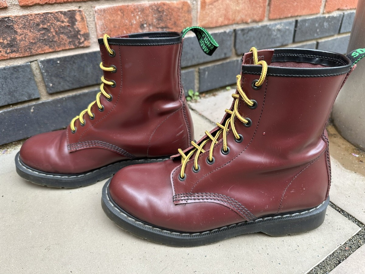 Made in England 🇬🇧Dr Martens By Solovair 1460 8 eye Cherry
