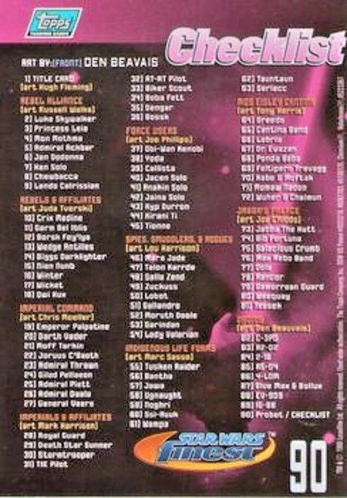 STAR WARS FINEST BASE / BASIC  CARDS  1 TO 90 CHOOSE BY TOPPS - Image 4 of 4