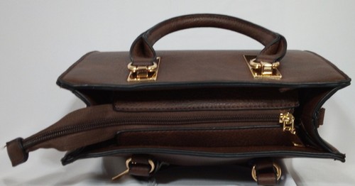 La Terre Fashion Vegan Woman’s Handbag Brown - Picture 7 of 7