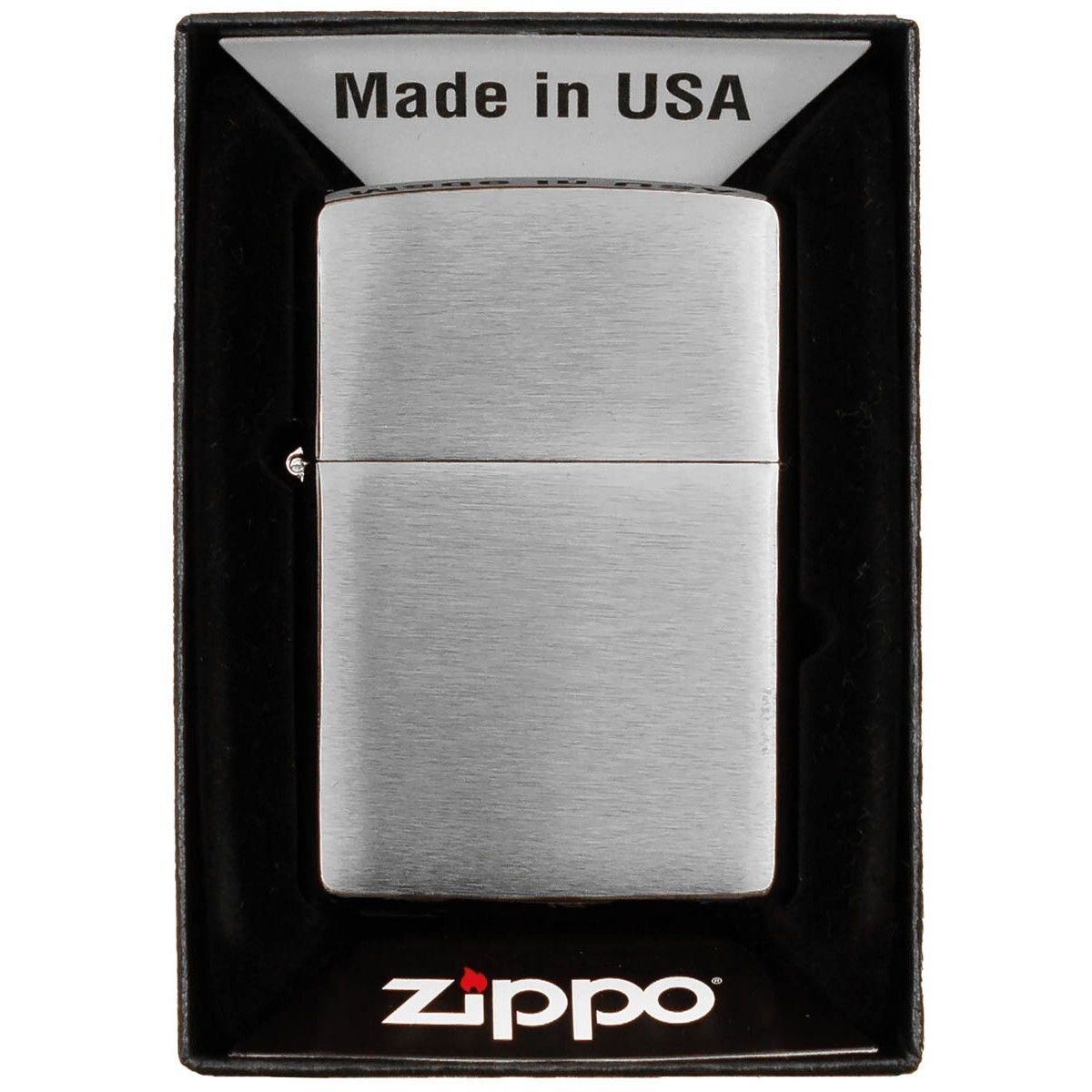 ◆ゆっち◆ Wolf Pack and Moon Emblem Brushed Chrome Windproof Lighter