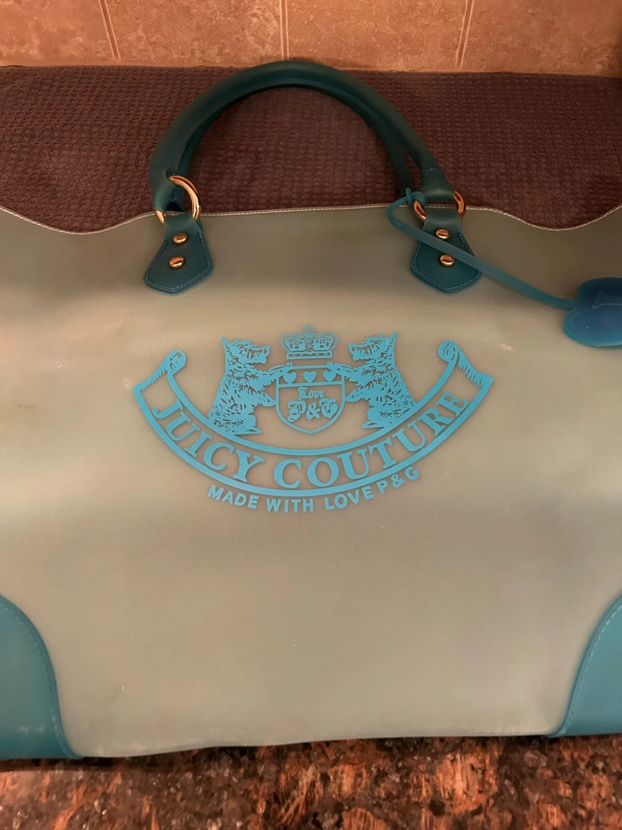 Vintage Y2K Juicy Couture Jelly Tote Blue Turquoise Rubber / Beach Bag |  eBay