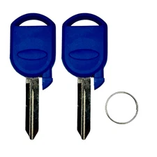 2x New Blue Key SHELL No Chip For Ford Lincoln Mercury Vehicles H84