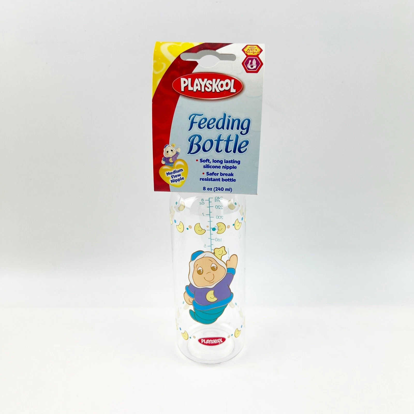 NEW Playskool Gloworm Feeding Baby Bottle Hasbro Glow Worm 2006 Silicone Nipple