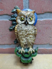 Owl Tree Moon Original Old Door Knocker Small Ornate Decorative Arts Hardware