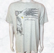 Vintage Montana Tribal Eagle Graphic T-Shirt Mens XL Eagle Products Tag USA
