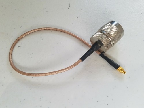 2pcs Reverse Polarity MMCX Male - N Male Patch Lead Coaxial Cable Assembly 25cm - Foto 4 di 4