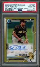 2021 1st Bowman Chrome ~ Eguy Rosario ~ Gold Refractor /50 ~ PSA 10 ~ Auto