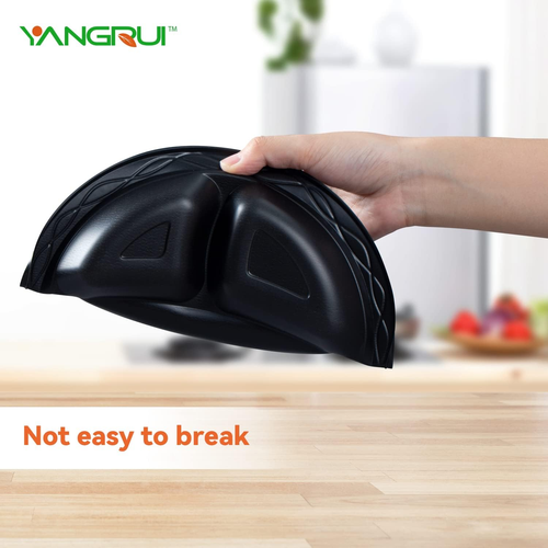 Reusable Plastic Plates, 9 Inch 3 Compartments 150 Pack Food Grade Material BPA - Picture 3 of 12