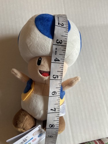 Nintendo Blue Toad All Star Plüschtier 8 Zoll Super Mario Bros Little Buddy Japan - Neu - Bild 3 von 4