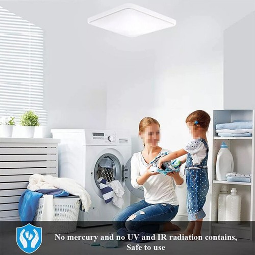 Modern LED Ceiling Light Square Panel Down Lights Bathroom Kitchen Bedroom Lamp - Picture 4 of 20