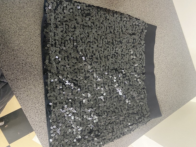 Gap Kids Black Sequin Glitter Skirt Girls Size XXL 14-16 Party Sparkle