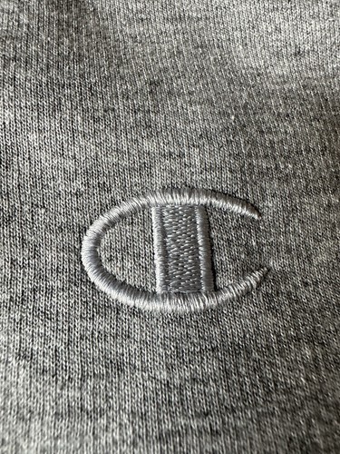 🔥 CHAMPION Men’s Small Powerblend Fleece Crew Neck Sweatshirt | Oxford Grey - Picture 3 of 5