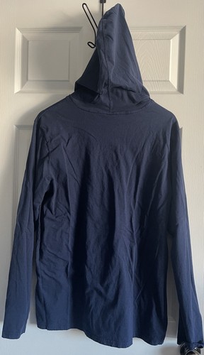 Marushka Dandelion Hoodie Shirt Women’s Large Blue White Drawstrings 100% Cotton - Picture 8 of 11