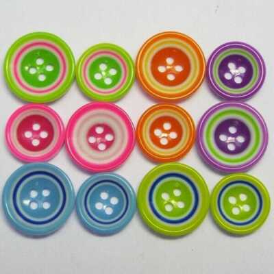 5 Lagen Knöpfe Regenbogen 13 mm 16 mm Hemd Bluse Pullover Mantel KAUFEN 2 4 oder 8 258D