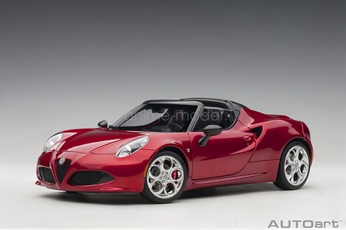 AUTOart 1/18 Scale Alfa Romeo 4C Red Diecast Car Model Toy Gift - Picture 2 of 6