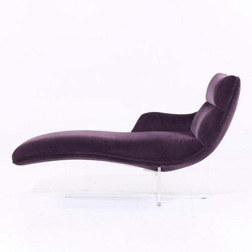 Vladimir Kagan Mid Century Erica Lucite Chaise Lounge - Picture 4 of 9