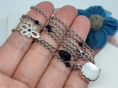 Genuin Pandora Elegant Sincerity Y Drop Necklace Mother of Pearl