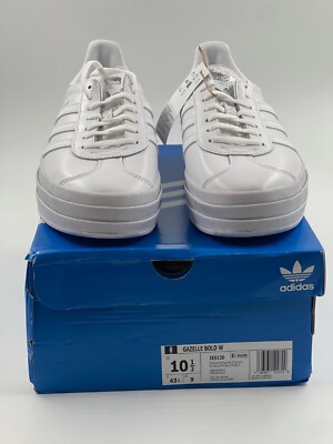 Size 10.5 - adidas Gazelle Bold Low Triple White IE5130 | eBay