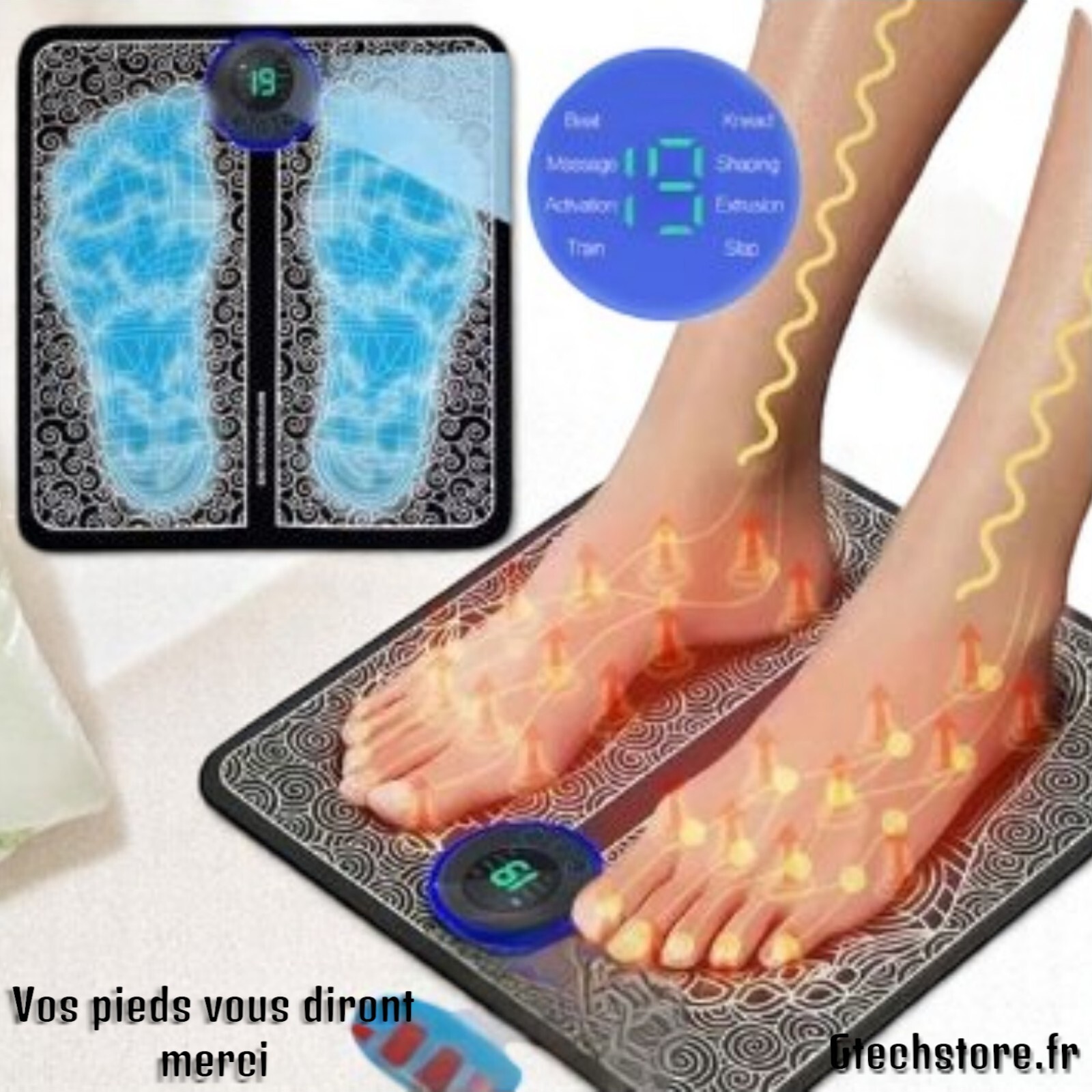 Masseur de pieds EMS portable USB pour la détente après le travail
