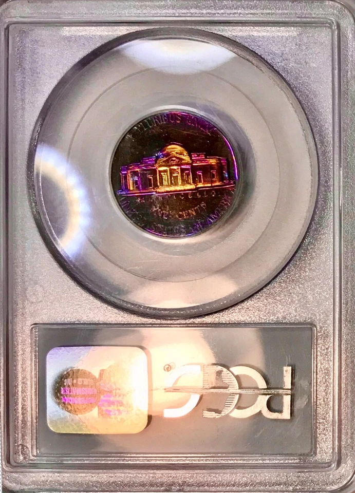 1968-S Jefferson Nickel PR67 Gorgeous Dual Side Vivid Color Rainbow Toned - Image 2 of 4