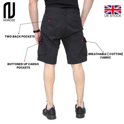 Einfache Cargo knielange Herrenseite Rücken mehrere Taschen Kampf Sommer Baumwolle Shorts - Bild 8 von 25