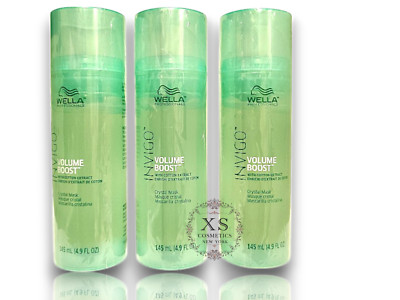 3 X Wella Invigo Volume Boost Crystal Mask, 4.9oz (Pack of 3)