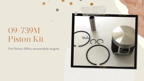 For Polaris Snowmobile 600 Piston kit 09-739M, 2204152 STD with Piston Ring - Video 1 di 1