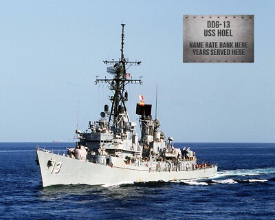 Personalized 8 x 10 DDG 13 USS Hoel Photo Print
