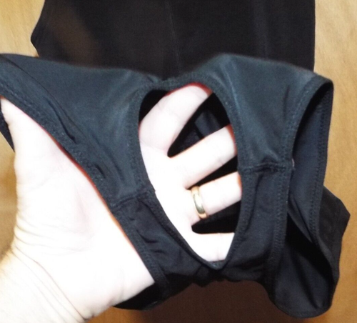 Damen schwarz Einteiler Gürtel Reißverschluss vorne Bauch Kontrolle S gepolstert neu ohne Etikett - Bild 8 von 9