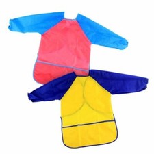 Kids Art Smock Kids Paint Apron Child Apron School Long Sleeve Painting Smock