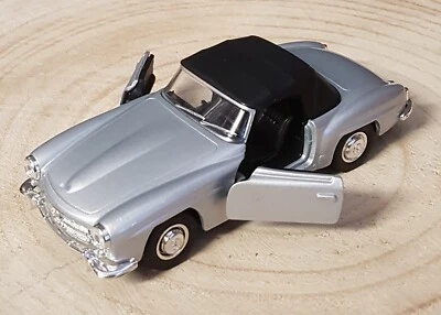 MERCEDES BENZ 190 SL / 1955, MODELLAUTO VON WELLY , TOP , SILBER , ca.: 1 : 43