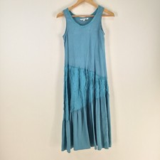 Uniqlo JW Anderson womens dress size 2XS slip midi blue sleeveless 096017