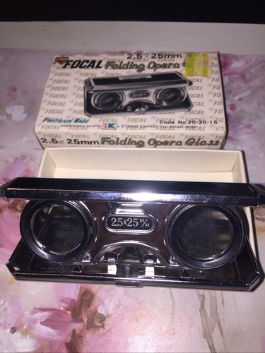 Vintage 70s Kmart Focal Precision Made Folding Opera Glass 2.5x25 mm w Box Jap M